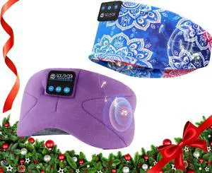 LOVE EYE Sleep Headphones Bluetooth 5.4 Sleeping Eye Mask Wireless Music Earphones with HD Speakers for Side Sleepers Total Blackout Cotton Mask for Travel, Home, Office, Unique Gifts