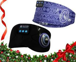 LOVE EYE Sleep Headphones Bluetooth 5.4 Sleeping Eye Mask Wireless Music Earphones with HD Speakers for Side Sleepers Total Blackout Cotton Mask for Travel, Home, Office, Unique Gifts