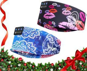 LOVE EYE Sleep Headphones Wireless Headband Headphones Bluetooth 5.4 for Side Sleeper Bluetooth Headband Earphones for Sports for tech Gadgets Gifts