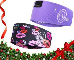 LOVE EYE Sleep Headphones Wireless Headband Headphones Bluetooth 5.4 for Side Sleeper Bluetooth Headband Earphones for Sports for tech Gadgets Gifts