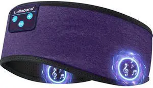 Lullaband Sleep Headband Headphones Non-Slip Stretchy Wireless Bluetooth Sleep Headphones for Men & Women Perfect for Sleep Running Fitness Yoga Cycling