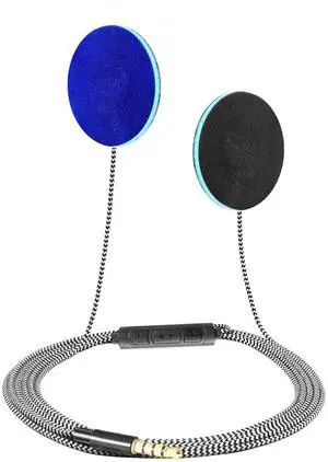 MMUSS Sleep Ultra Thin Pillow Speakers Wired with Mic, Control Button for Sleep Headphones. Headband Headphone Replacement