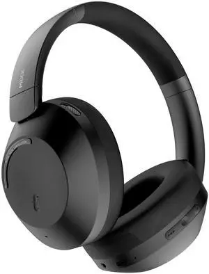 MIXX StreamQ C4 - Wireless Noise Cancelling Headphones with 40-Hour Battery Life and Transparent Mode - Foldable Over-Ear Design (Black)