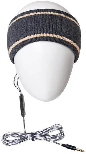 MMUSS Sleep Sport Headphones with Knit Wool Headband with Ultra Thin Stereo Speakers Control Button .Perfect for Sleeping,Running,Air Travel,Meditation and Relaxation (Gray)