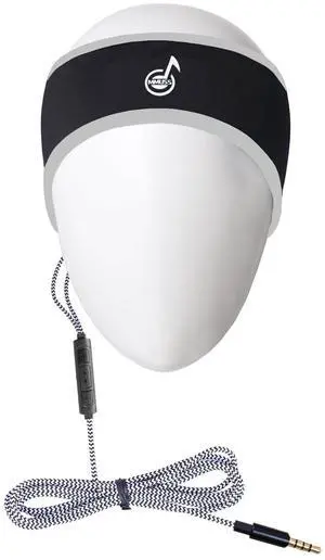 MMUSS Sleep Headphones with Music Headband with Ultra Thin Stereo Speakers Control Button.Perfect for Sleeping,Sports,Air Travel,Meditation and Relaxation (SHButton White 3.5mm)