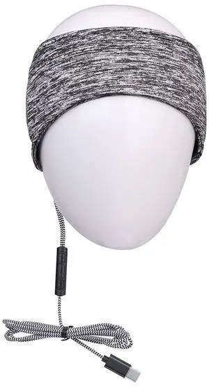 MMUSS Sleep headphones Eye Mask for Sleeping with Ultra-Thin HD Stereo Speakers & Travel Bag Perfect for Insomnia, Side Sleepers, Nap, Snoring, Air Travel, Meditation & Relaxation (Grey Button Type-C)