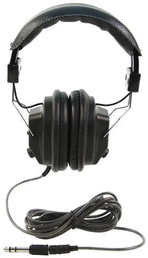 Califone 3068AV Switchable Stereo/Mono Over-Ear Headphones, 3.5mm and Adapter Plug, Black