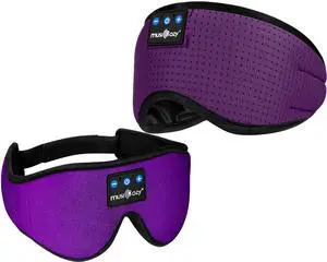 MUSICOZY Sleep Headphones Breathable Bluetooth 5.4 Headband 3D Sleeping Headphones, Wireless Eye Mask Sleep Earbuds for Side Sleeper Women Office Air Travel Cool Tech Gadgets Unique Gifts