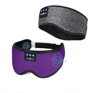MUSICOZY White Noise Sleep Headphones Bluetooth Headband, Sleeping Headphones Mask, 3D Wireless Music Sleeping Headphones Earbuds for Insomnia Yoga Travel Office Relax Cool Tech Gadgets Gifts 2 Packs