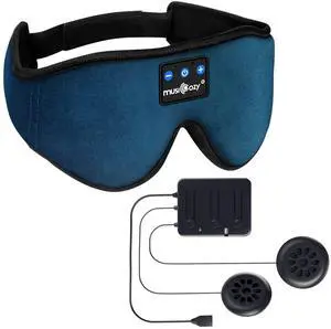 MUSICOZY 3D Sleep Headphones Bluetooth Sleeping Eye Mask & Bluetooth Module Kit with Speakers and Charging Cable