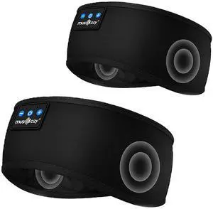 MUSICOZY Sleep Headphones Bluetooth 5.4 Headband, Sports Wireless Earphones Sweat Resistant Earbuds Sleeping Headphone with Ultra-Thin HD Stereo Speaker for Workout Running Cool Gadgets Unique Gifts