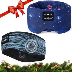 MUSICOZY Sleep Headphones Bluetooth Sleep Mask with Headphones Eye Mask Wireless Bluetooth 5.4 with Adjustable Headband