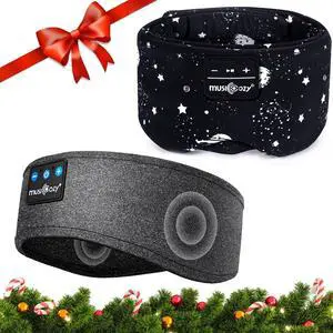 MUSICOZY Sleep Headphones Bluetooth Sleep Mask with Headphones Eye Mask Wireless Bluetooth 5.4 with Adjustable Headband
