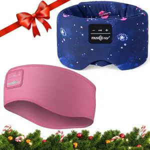 MUSICOZY Sleep Headphones Bluetooth Sleep Mask with Headphones Eye Mask Wireless Bluetooth 5.4 with Adjustable Headband