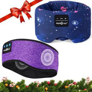 MUSICOZY Sleep Headphones Bluetooth Sleep Mask with Headphones Eye Mask Wireless Bluetooth 5.4 with Adjustable Headband