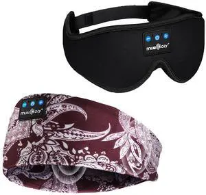 MUSICOZY Sleep Headphones Bluetooth 5.4 Headband, Sports Wireless Earphones Sweat Resistant Earbuds Sleeping Headphone with Ultra-Thin HD Stereo Speaker for Workout Running Cool Gadgets Unique Gifts