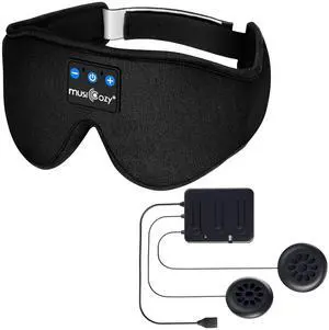 MUSICOZY 3D Sleep Headphones Bluetooth Sleeping Eye Mask & Bluetooth 5.4 Module Kit with Speakers and Charging Cable