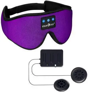 MUSICOZY Sleep Headphones Bluetooth Headband Sleeping Headphones Sleep Mask, Wireless Sleep Mask Earbuds for Side Sleepers Men Women Office Nap Air Travel Cool Tech Gadgets Unique Gifts of 2 Packs