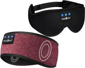 MUSICOZY Sleep Headphones Bluetooth Headband Wireless Music Headband Headphones, Earbuds for Side Sleepers Women Men Workout Running Travel Yoga Cool Gadgets Unique Gift 2 Pcs