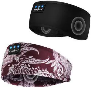 MUSICOZY Sleep Headphones Bluetooth 5.4 Headband, Sports Wireless Earphones Sweat Resistant Earbuds Sleeping Headphone with Ultra-Thin HD Stereo Speaker for Workout Running Cool Gadgets Unique Gifts