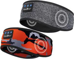MUSICOZY Sleep Headphones Wireless Bluetooth Headband, Music Sports Sleeping Headband Headphones for Workout, Jogging, Yoga