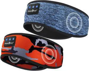 MUSICOZY Sleep Headphones Wireless Bluetooth Headband, Music Sports Sleeping Headband Headphones for Workout, Jogging, Yoga