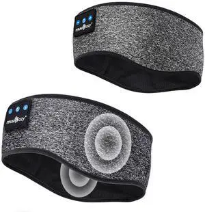MUSICOZY Bluetooth 5.4 Sleep Headphones Sports Headband Headphones, Wireless Earphones Music Sleep Earbuds for Side Sleepers Sleeping Eye Mask for Women Men Workout Running Cool Unique Gifts