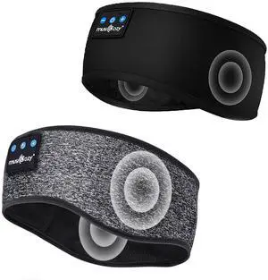 MUSICOZY Bluetooth 5.4 Sleep Headphones Sports Headband Headphones, Wireless Earphones Music Sleep Earbuds for Side Sleepers Sleeping Eye Mask for Women Men Workout Running Cool Unique Gifts