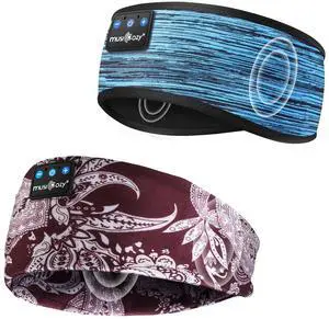 MUSICOZY Sleep Headphones Bluetooth 5.4 Headband, Sports Wireless Earphones Sweat Resistant Earbuds Sleeping Headphone with Ultra-Thin HD Stereo Speaker for Workout Running Cool Gadgets Unique Gifts