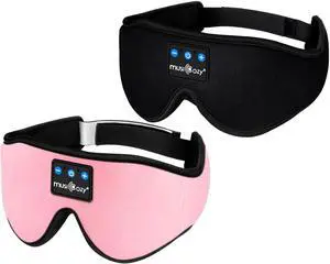 MUSICOZY Sleep Headphones Bluetooth Sleep Mask 3D Wireless Music Sleeping Headphones Headband Eye Mask Sleep Earbuds for Side Sleepers Mom Men Women with Speakers Cool Tech Gadgets Gifts