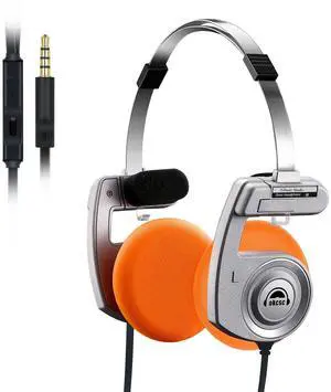 okcsc Retro 3 On-Ear Headsets, Retro Style/Collapsible Design/40mm Class/Adjustable Temporal Pads, Audiophile Sound Performance for HiFi Sound,Commute,Road Trips,Party,Work,4.9 FT/3.5MM Mic/Silver