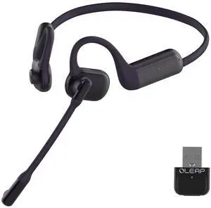 oleap Pilot P200b Pro Wireless Headset with Mic for Work, 50dB Noise Cancelling Headphones with ENC, Bluetooth 5.3 - Wireless Computer Headset for Meetings and Calls