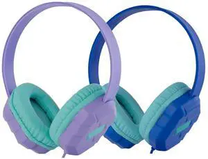 Olyre Kids Headphones Wired with Microphone T16 Blue/Green & Purple/Green