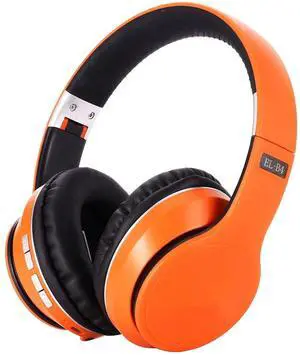 OYEALEX Active Noise Cancelling Over Ear Headphone, Bluetooth Wireless Headphones with Microphone Deep Bass, Foldable Comfortable Headphones for Online Class, Home Office, PC/Cell Phones/Game Orange