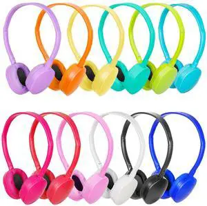 OSSZIT Kids Headphones Bulk for Classroom School 18 Pack,Wholesale Wired Adjustable Headphones for Students Teens Children Gift and Adult 3.5mm Jack (Mixed Colors)