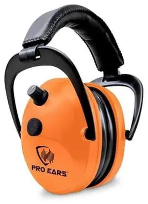 Pro Ears Gold II 30 Over-Ear Electronic Hearing Protection Headphones - Orange, 30 NRR, Gel Ear Seals, DLSC Tech, Military Grade - Ideal for Shooting