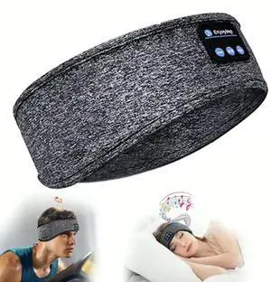 Sleep Headphones Bluetooth Wireless Headband for Sleeping, 3D Stereo Sleep Headphones with Mic, 8 Hrs Rechargeable Battery, Deep Sleep Aid for Insomnia, Travel, and Office (Black)