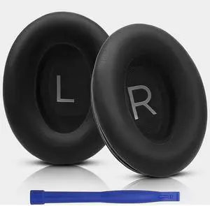 Replacement Ear Pads for Bose QuietComfort 45 (QC45) / QuietComfort SE (QC SE) / Quiet Comfort Wireless Over-Ear Headphones, Softer Protein Leather Earpads Cushions Kit (Black)