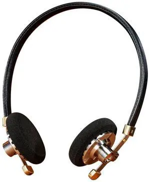 HiFiGo ROSESELSA Distant Mountain 40mm Diaphragm Driver Headphone, Lightweight Retro Over-Ear Headphones with Sponge Earpads and MMCX Connectors (Black, with RZ220M)