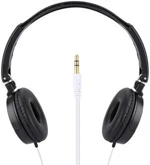 Wired Headset, Foldable Stereo HiFi Music Headphone with Adjustable Headband, Compatible for Smartphones Tablets