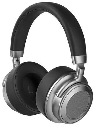 Vintage Metal Over-Ear Bluetooth Headphones, 38H Battery, Type-C Fast Charging, HiFi, Bluetooth 5.4, for Sports, Business, Music (Silver Black)