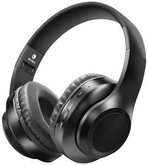 JUNAN Bluetooth Over Ear Headphones, Heavy Bass HiFi Stereo Audio, Low Latency Wireless and 3.5mm Audio Headphones, SD/TF, FM,Hands-Free Calls, Support Voice Assistant