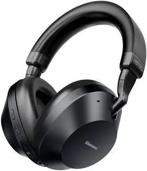 Noise Cancelling Headphones Over Ear Bluetooth 5.3 Wireless/Wired, 40H Playtime, Deep Bass, Foldable Mic, Transparency Mode, Ideal for Airplane Travel, Work, Commute, Sleep