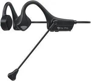 Bone Conduction Headphones with Mic, Bluetooth Headset with Boom Microphone, Noise-Canceling Wireless Waterproof Open Ear Headphones for Trucker Drivers Online Meeting Office Home Business Sports