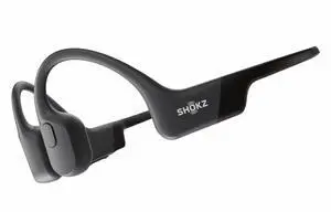 SHOKZ OpenRun with USB-C Charging - Open-Ear Bluetooth Bone Conduction Sport Headphones - Sweat Resistant Wireless Earphones for Workouts and Running - Built-in Mic, with Hair Band - Standard - Black