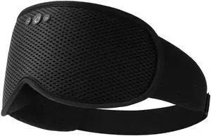 OMNU Sleep Headphones, Sleep Mask with Bluetooth Headphones, Ventilated Fabric, Adjustable Fit, 100% Blackout 3D Contoured Eye Cups, Sleep Mask and Headphones