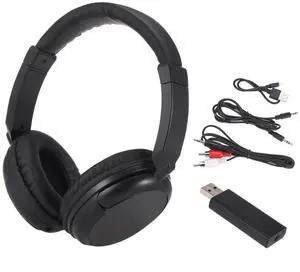Sunydog FM Wireless Headphones Over-Ear Music Earphones with Transmitter 3.5mm & RCA Wired Headset Support FM Radio for TV PC Phones MP3 Player