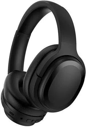 tapaxis Hybrid Active Noise Cancelling Headphones, Wireless Over Ear Bluetooth Headphones, Hi-Fi Audio, Deep Bass, Comfort Fit Ear Cups, 30h Playtime for Home Office Travel, Matte Black