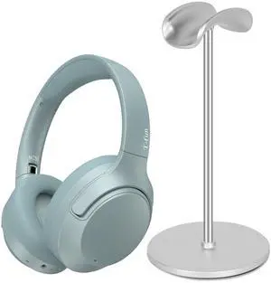 T-fun NC50 Hybrid Active Noise Cancelling Headphones with Headphone Stand, Wireless Bluetooth 5.3 Over-Ear Headphones, Custom EQ via App, 65H Playtime, Low Latency Game Mode, Multipoint Connection