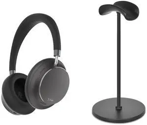 T-fun NC35 Hybrid Active Noise Cancelling Headphones with Headphone Stand, Wireless Over Ear Headphones with Spatial Audio, Transparency Mode, Deep Bass, Bluetooth 5.3, Custom EQ via App, 55H Playtime